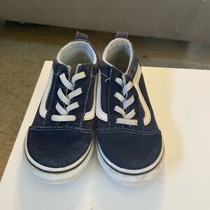 Vans Kids Navy and White Sneakers